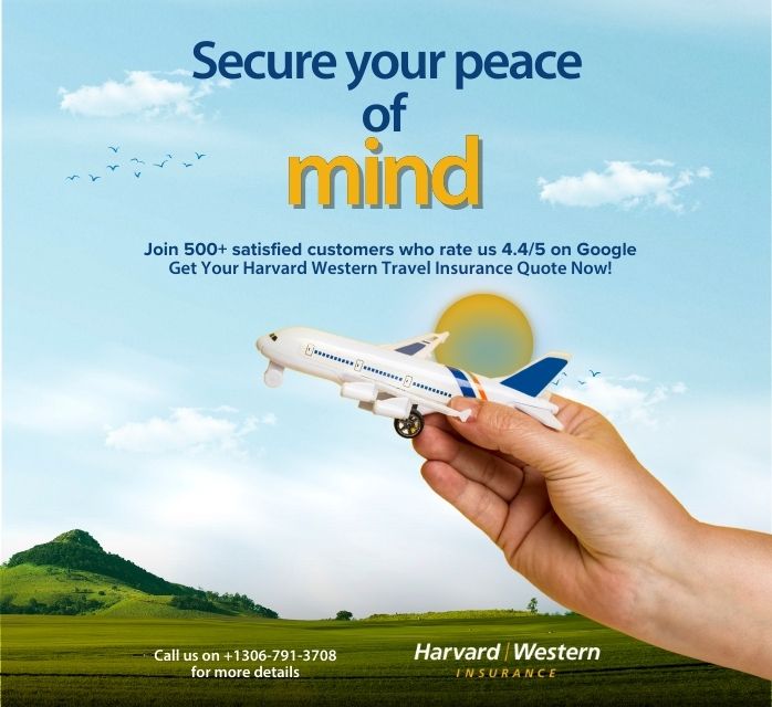 Travel insurance quote page ad - toy airplane